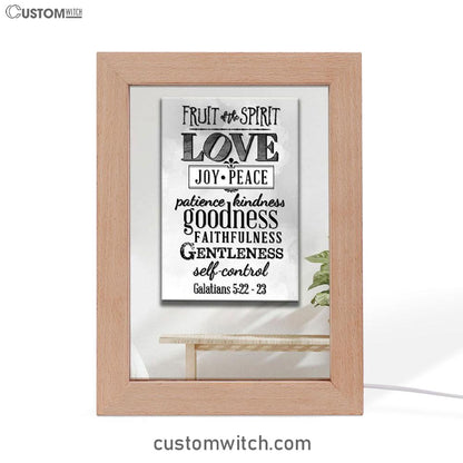 Fruit Of The Spirit Bible Verse Christian Night Light - Bible Verse Decor - Scripture Art