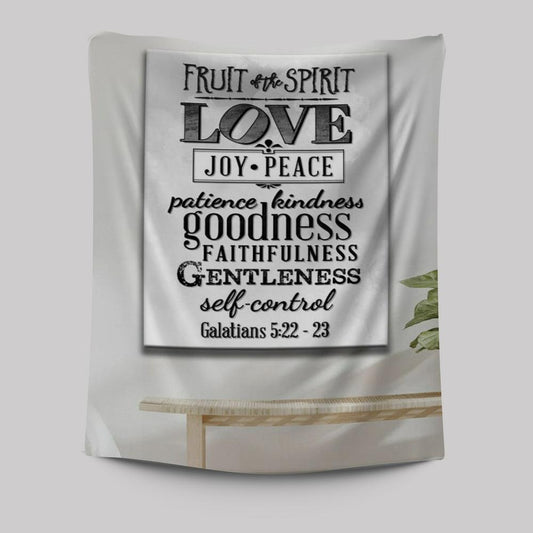 Fruit Of The Spirit Bible Verse Christian Tapestries Prints - Bible Verse Wall Decor - Scripture Wall Art
