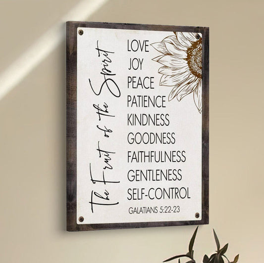 Fruit Of The Spirit Galatians 522-23 Canvas Prints - Bible Verse Wall Decor - Scripture Wall Art