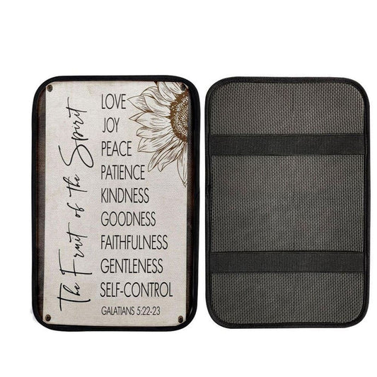 Fruit Of The Spirit Galatians 522-23 Car Center Console Cover, Cross Car Interior Accessories
