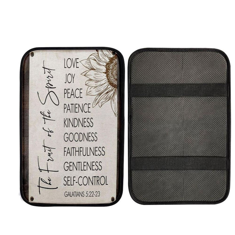 Fruit Of The Spirit Galatians 522-23 Car Center Console Cover, Christian Car Accessories