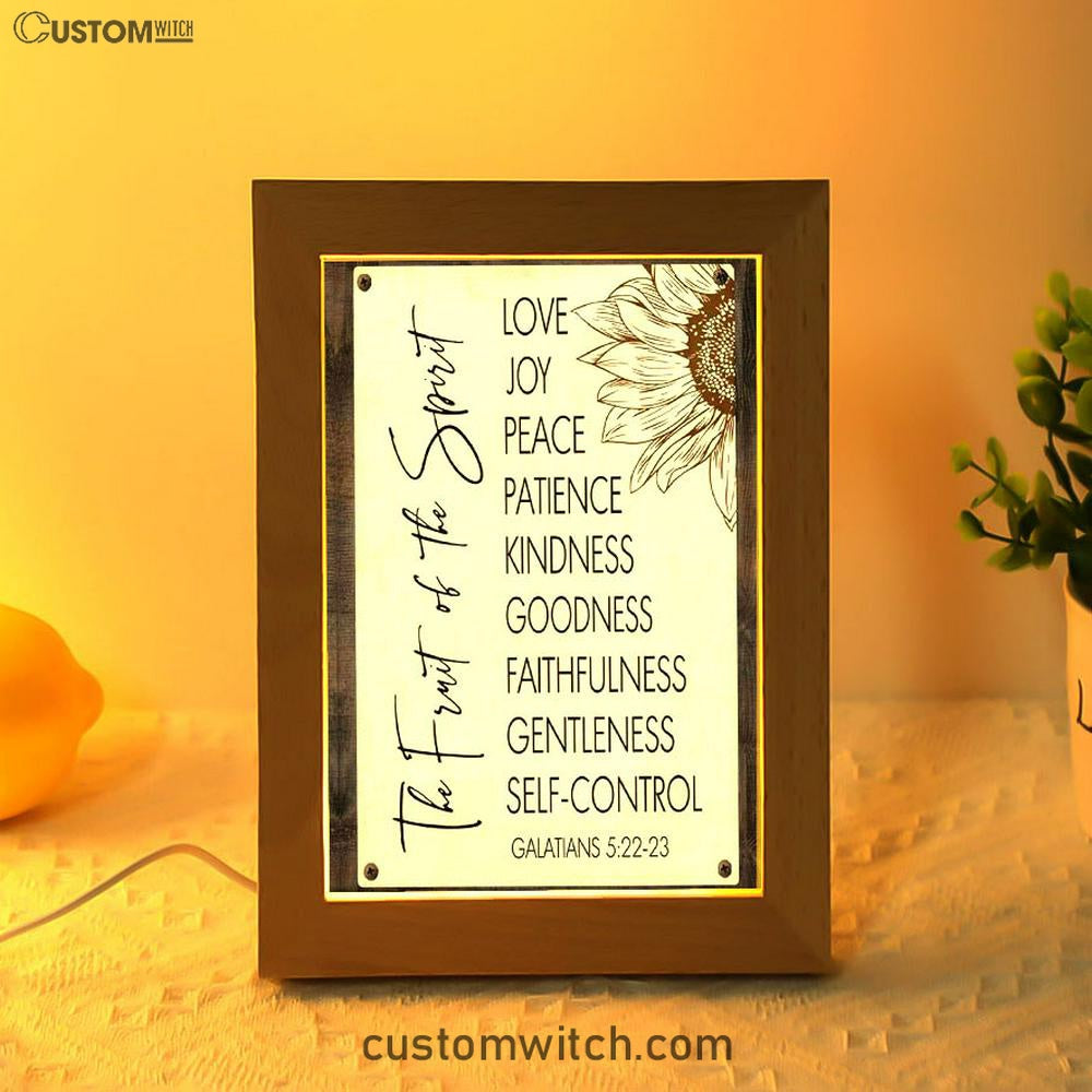 Fruit Of The Spirit Galatians 522-23 Frame Lamp Prints - Bible Verse Decor - Scripture Art