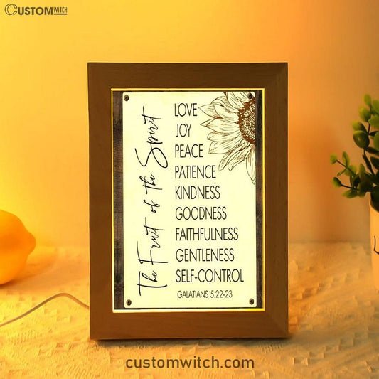Fruit Of The Spirit Galatians 522-23 Frame Lamp Prints - Bible Verse Decor - Scripture Art