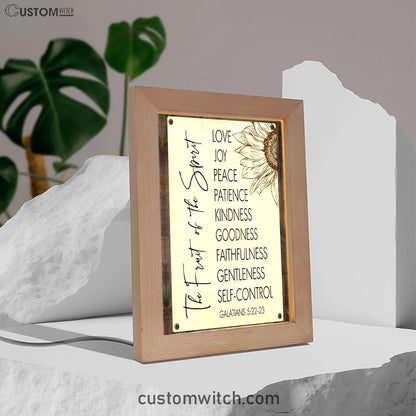 Fruit Of The Spirit Galatians 522-23 Frame Lamp Prints - Bible Verse Decor - Scripture Art