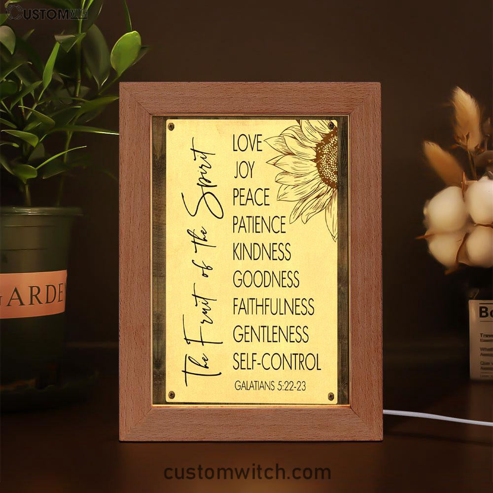 Fruit Of The Spirit Galatians 522-23 Frame Lamp Prints - Bible Verse Decor - Scripture Art