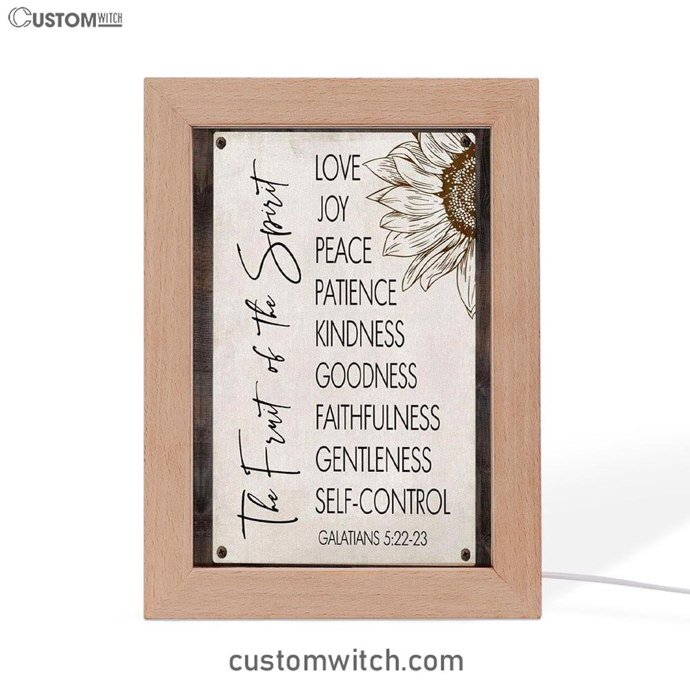 Fruit Of The Spirit Galatians 522-23 Frame Lamp Prints - Bible Verse Decor - Scripture Art