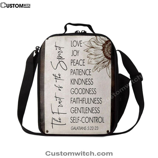 Fruit Of The Spirit Galatians 522-23 Lunch Bag, Christian Lunch Bag, Religious Lunch Box For School, Picnic