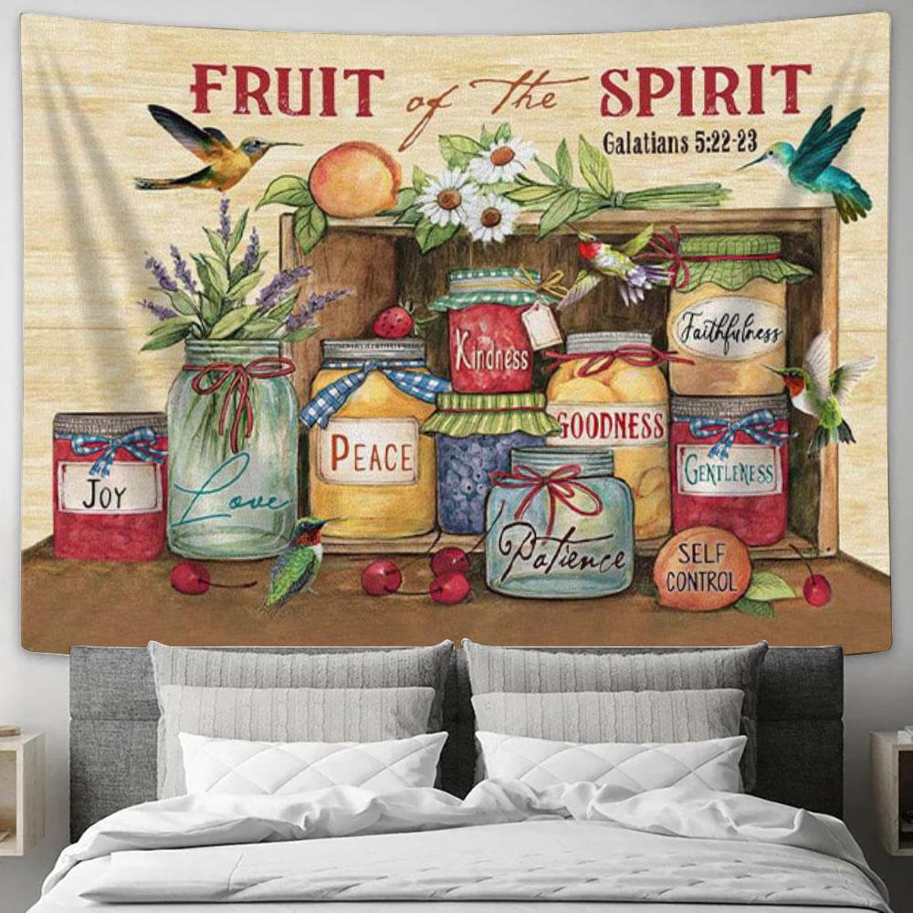 Fruit Of The Spirit Galatians 522-23 Tapestry Print - Bible Verse Wall Art - Christian Wall Decor