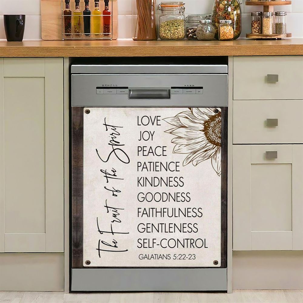 Fruit Of The Spirit Galatians 522 23 Dishwasher Cover, Bible Verse Dishwasher Magnet Cover, Scripture Kitchen Decor
