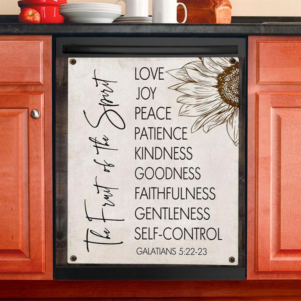Fruit Of The Spirit Galatians 522 23 Dishwasher Cover, Bible Verse Dishwasher Magnet Cover, Scripture Kitchen Decor