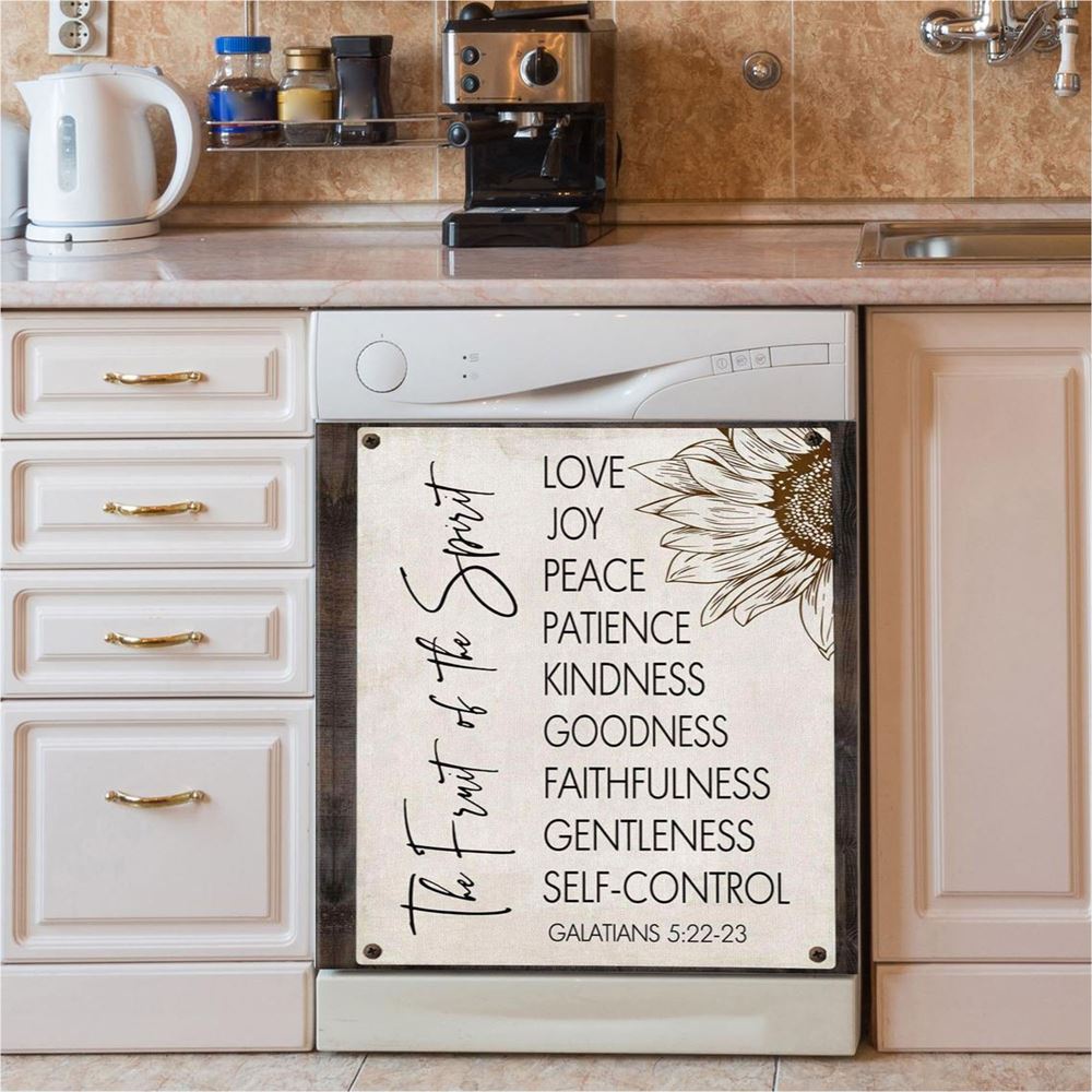 Fruit Of The Spirit Galatians 522 23 Dishwasher Cover, Bible Verse Dishwasher Magnet Cover, Scripture Kitchen Decor