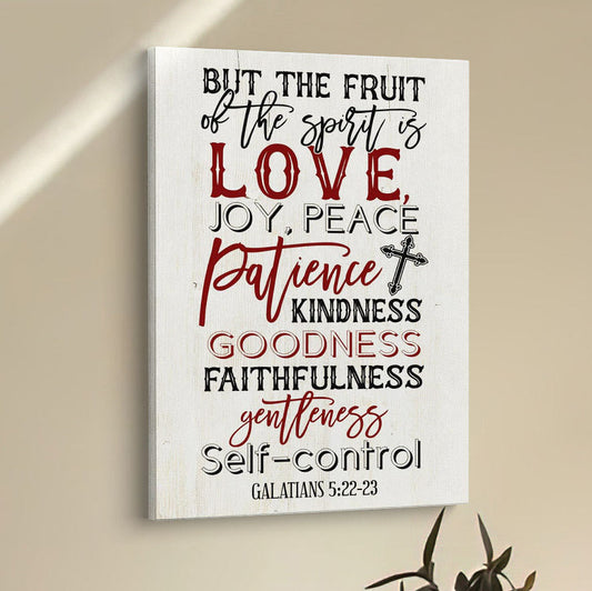 Fruit Of The Spirit Modern Farmhouse Style Canvas Prints - Bible Verse Wall Decor - Scripture Wall Art