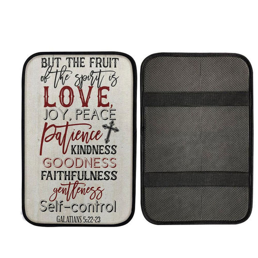 Fruit Of The Spirit Modern Farmhouse Style Car Center Console Cover, Cross Car Interior Accessories