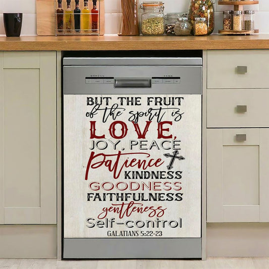 Fruit Of The Spirit Modern Farmhouse Style Dishwasher Cover, Bible Verse Dishwasher Magnet Cover, Scripture Kitchen Decor