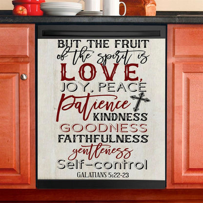 Fruit Of The Spirit Modern Farmhouse Style Dishwasher Cover, Bible Verse Dishwasher Magnet Cover, Scripture Kitchen Decor