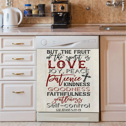 Fruit Of The Spirit Modern Farmhouse Style Dishwasher Cover, Bible Verse Dishwasher Magnet Cover, Scripture Kitchen Decor
