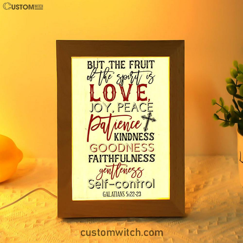 Fruit Of The Spirit Modern Farmhouse Style Frame Lamp Prints - Bible Verse Decor - Scripture Art