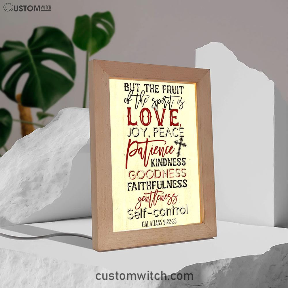 Fruit Of The Spirit Modern Farmhouse Style Frame Lamp Prints - Bible Verse Decor - Scripture Art