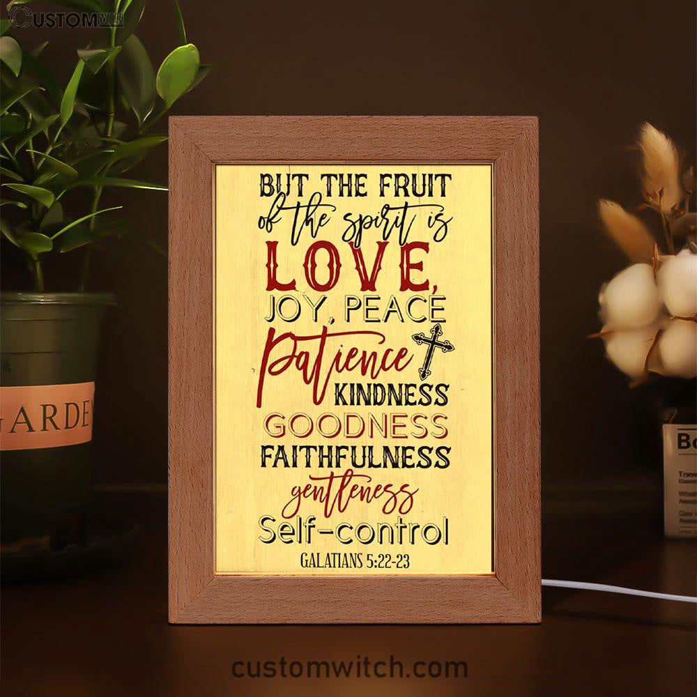 Fruit Of The Spirit Modern Farmhouse Style Frame Lamp Prints - Bible Verse Decor - Scripture Art