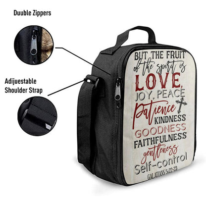 Fruit Of The Spirit Modern Farmhouse Style Lunch Bag, Christian Lunch Bag, Religious Lunch Box For School, Picnic