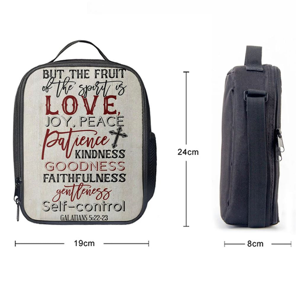 Fruit Of The Spirit Modern Farmhouse Style Lunch Bag, Christian Lunch Bag, Religious Lunch Box For School, Picnic