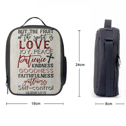Fruit Of The Spirit Modern Farmhouse Style Lunch Bag, Christian Lunch Bag, Religious Lunch Box For School, Picnic