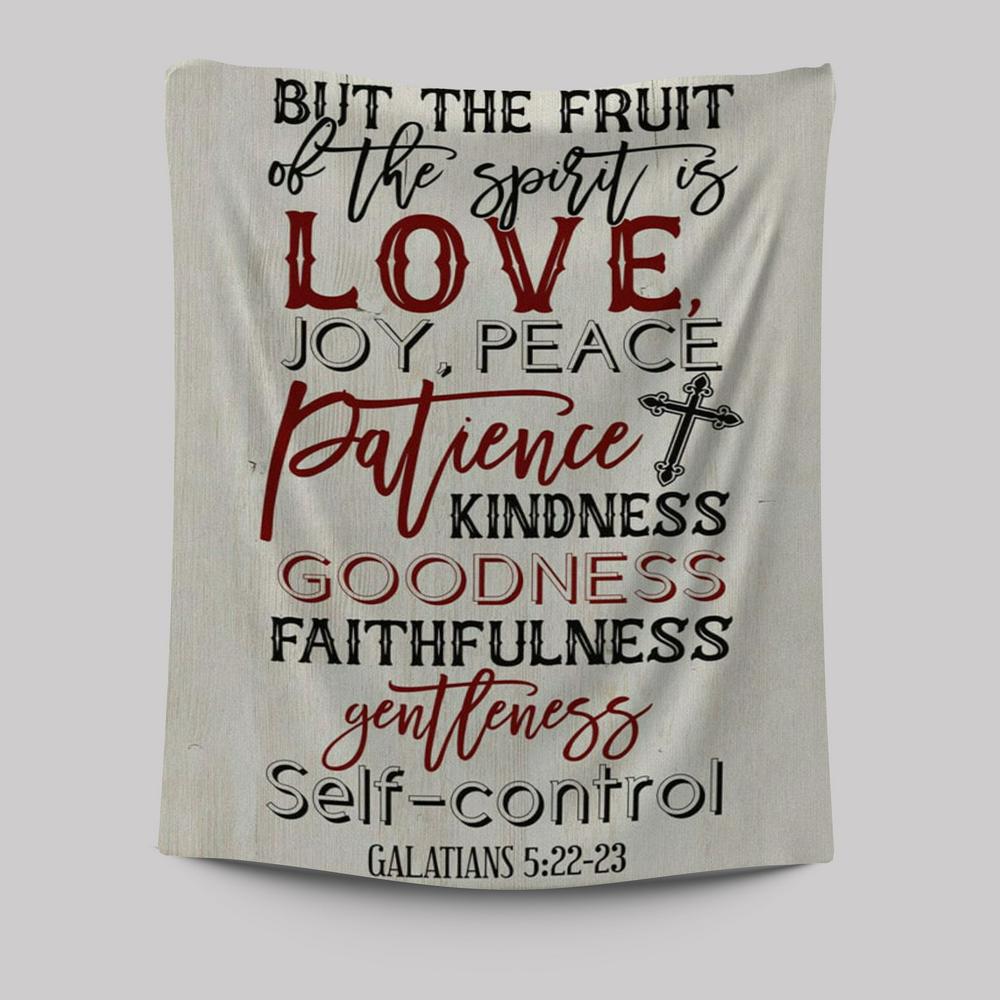 Fruit Of The Spirit Modern Farmhouse Style Tapestry Prints - Bible Verse Wall Decor - Scripture Wall Art