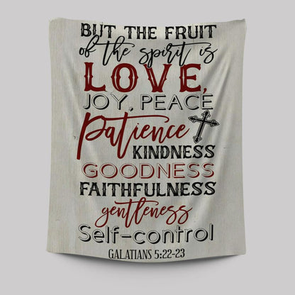 Fruit Of The Spirit Modern Farmhouse Style Tapestry Prints - Bible Verse Wall Decor - Scripture Wall Art