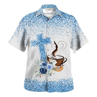 Fueled By Jesus And Coffee Christian For Jesus Lover Hawaiian Shirt For Men, Christian Hawaiian Shirt, Gift For Christian