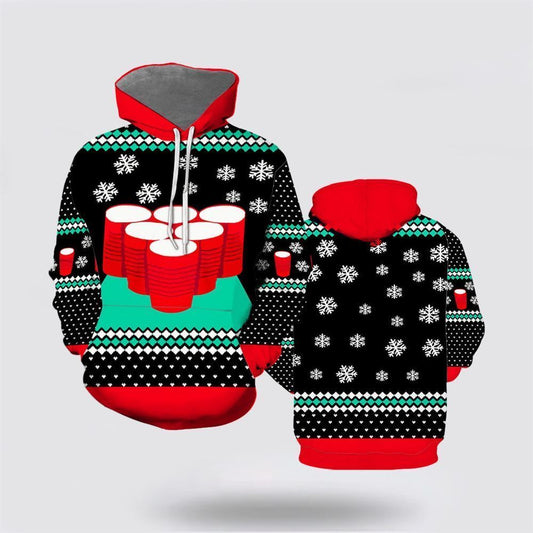 Fun Cups Christmas All Over Print 3D Hoodie For Men & Women, Christmas Hoodie Cute, Christmas Gift, Christmas Fashion