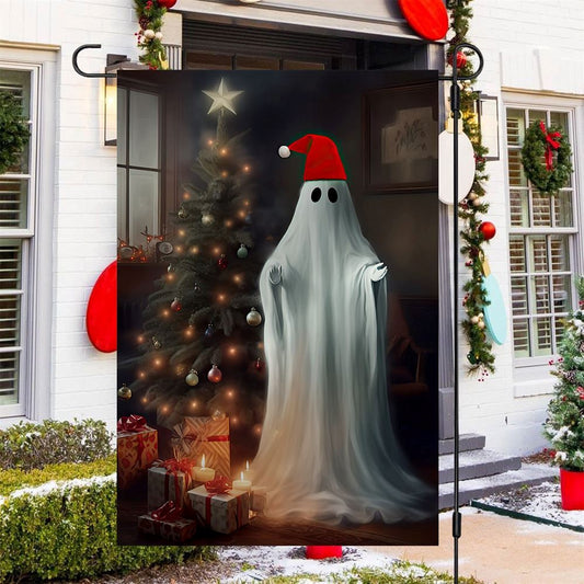 Funny Ghost Come Here Flag, Christmas Garden Flag, Home Decor Accessories, Christmas Outdoor Decor Ideas
