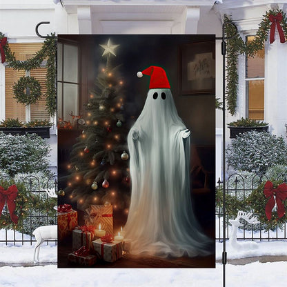Funny Ghost Come Here Flag, Christmas Garden Flag, Home Decor Accessories, Christmas Outdoor Decor Ideas