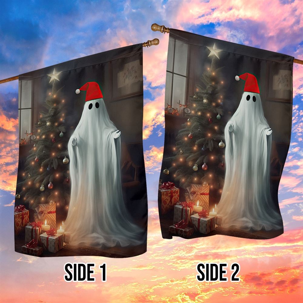 Funny Ghost Come Here Flag, Christmas Garden Flag, Home Decor Accessories, Christmas Outdoor Decor Ideas