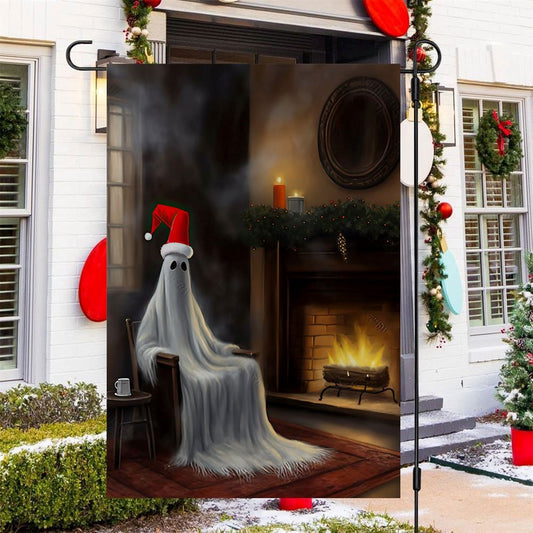 Funny Ghost Come Here Sit Down Flag, Christmas Garden Flag, Home Decor Accessories, Christmas Outdoor Decor Ideas