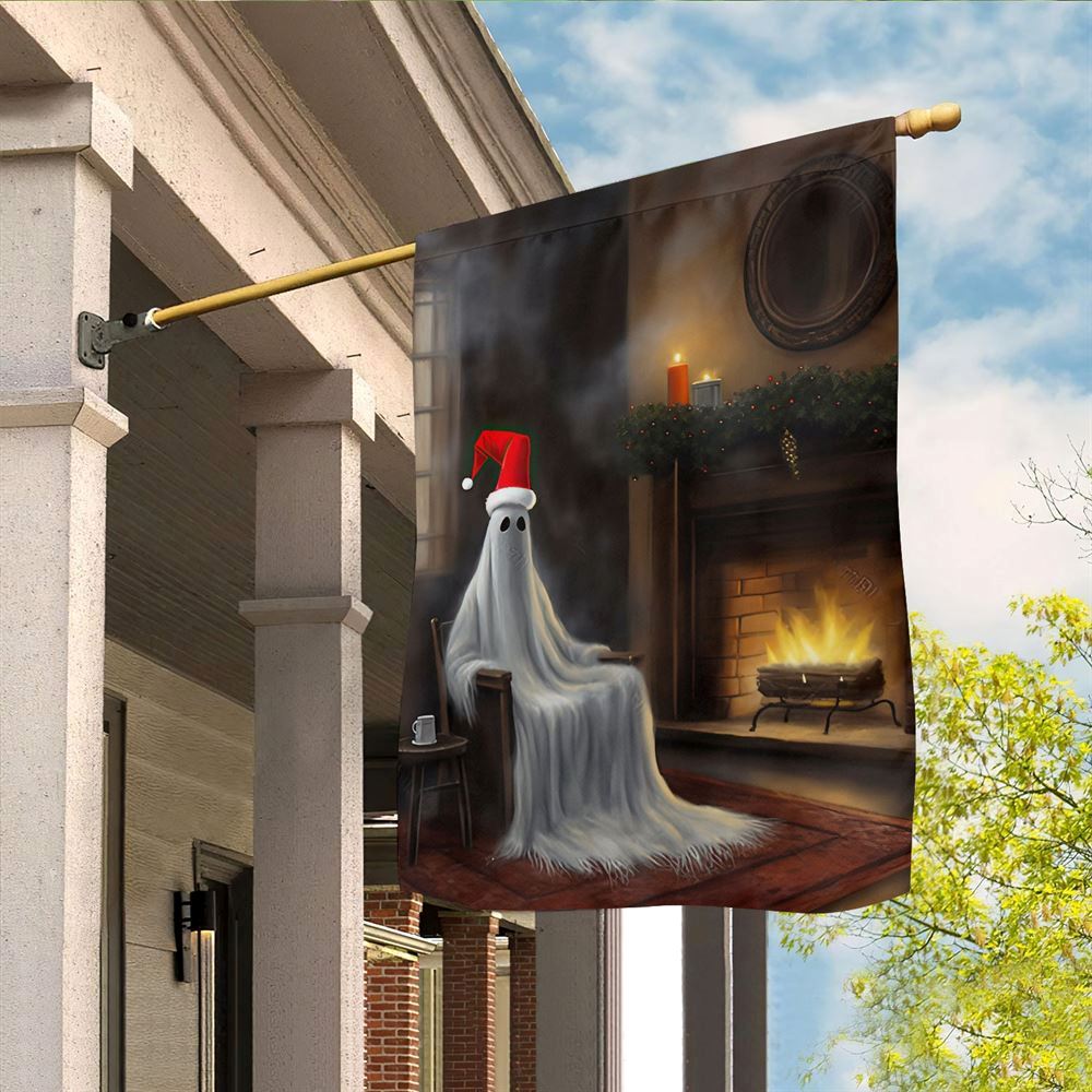 Funny Ghost Come Here Sit Down Flag, Christmas Garden Flag, Home Decor Accessories, Christmas Outdoor Decor Ideas
