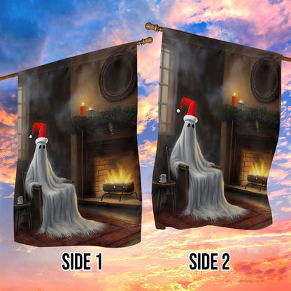 Funny Ghost Come Here Sit Down Flag, Christmas Garden Flag, Home Decor Accessories, Christmas Outdoor Decor Ideas