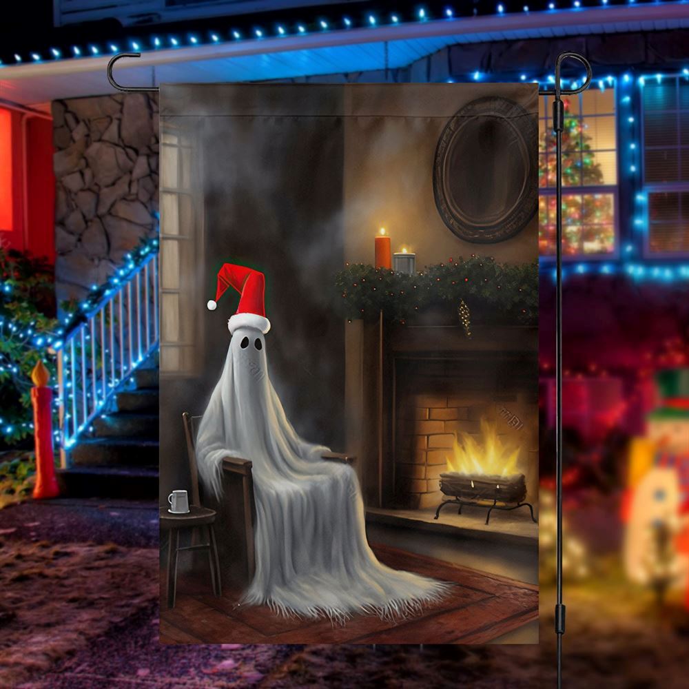 Funny Ghost Come Here Sit Down Flag, Christmas Garden Flag, Home Decor Accessories, Christmas Outdoor Decor Ideas