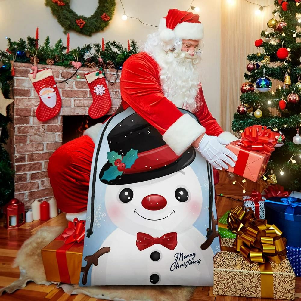 Funny Red Snowmans Christmas Sack, Gift For Chidren, Christmas Bag Gift, Christmas Gift 2023