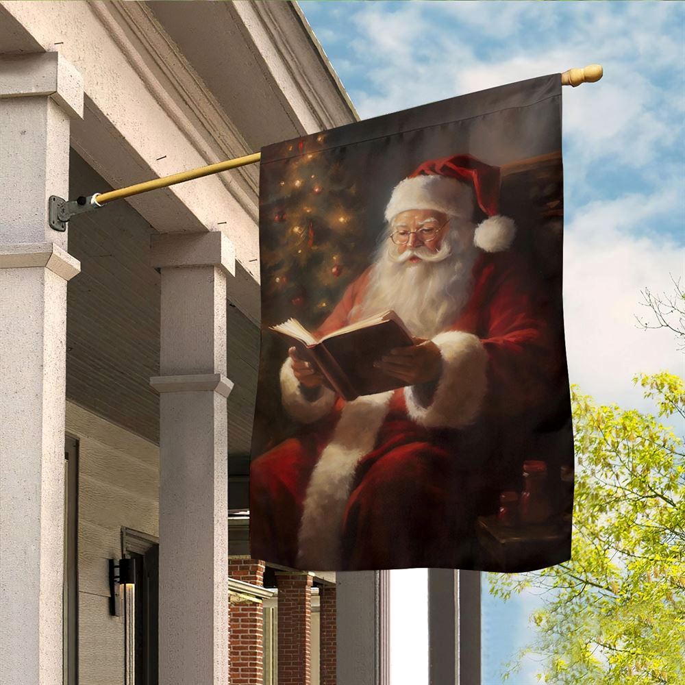 Funny Santa's Storytime Flag, Christmas Garden Flag, Home Decor Accessories, Christmas Outdoor Decor Ideas