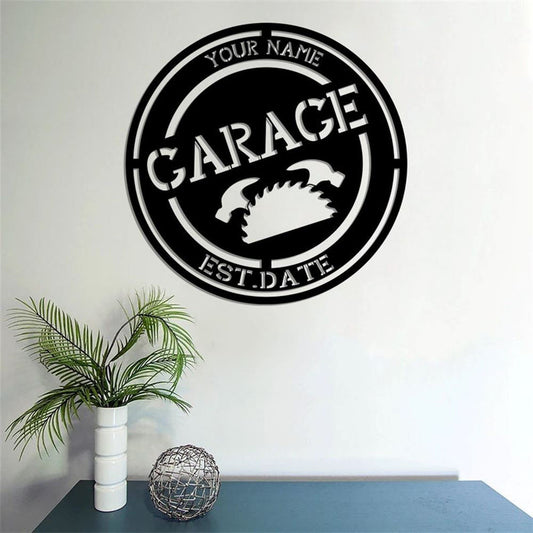 Garage Metal Wall, Dad Workshop Metal Wall Art, Man Cave Decor, Dad Shop Sign, Mechanic Metal Sign