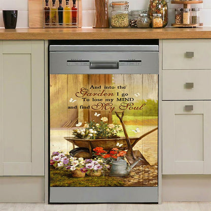 Garden Pretty Flower Pots White Butterfly, Into The Garden I Go To Loose My Mind Dishwasher Magnet Cover, Christian Kitchen Decor