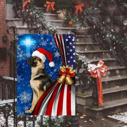 German Shepherd Christmas Flag, Christmas Dog Garden Flag, Christmas Gifts For Pet, Christmas Outdoor Decor Ideas