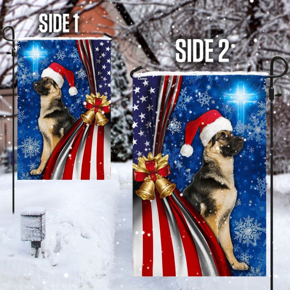 German Shepherd Christmas Flag, Christmas Dog Garden Flag, Christmas Gifts For Pet, Christmas Outdoor Decor Ideas