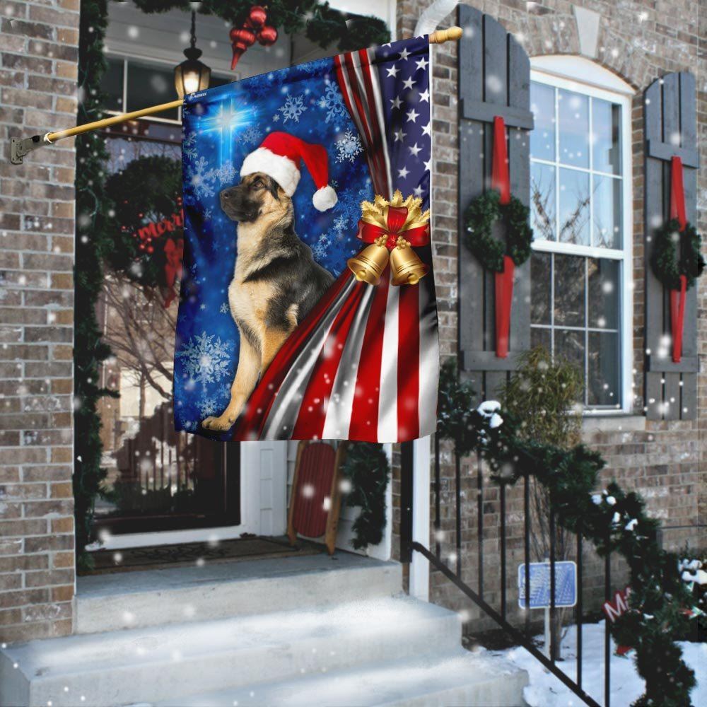German Shepherd Christmas Flag, Christmas Dog Garden Flag, Christmas Gifts For Pet, Christmas Outdoor Decor Ideas
