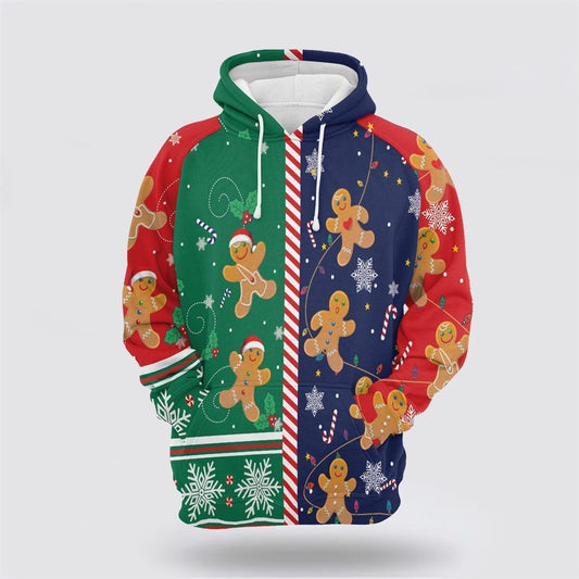 Gingerbread Christmas Cookies All Over Print 3D Hoodie For Men & Women, Christmas Hoodie Cute, Christmas Gift, Christmas Fashion