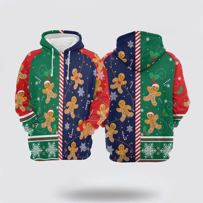 Gingerbread Christmas Cookies All Over Print 3D Hoodie For Men & Women, Christmas Hoodie Cute, Christmas Gift, Christmas Fashion