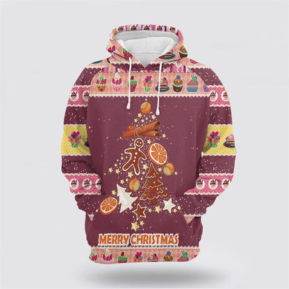 Gingerbread Christmas Tree All Over Print 3D Hoodie For Men & Women, Christmas Hoodie Cute, Christmas Gift, Christmas Fashion