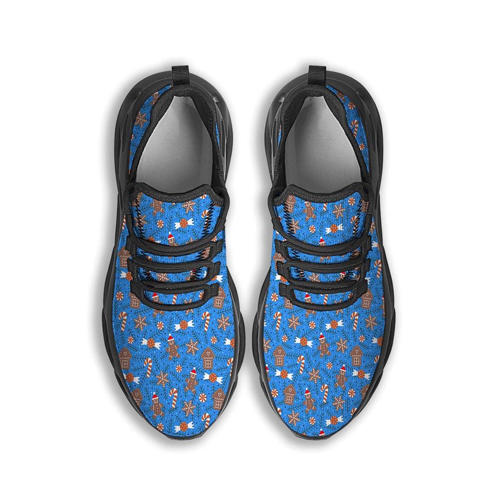 Gingerbread Man Christmas Print Pattern Black Max Soul Shoes For Men Women, Best Running Sneaker, Christmas Shoes, Winter Fashion Shoes