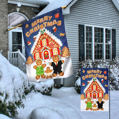 Gingerbread Merry Christmas Flag, Christmas Garden Flag, Home Decor Accessories, Christmas Outdoor Decor Ideas