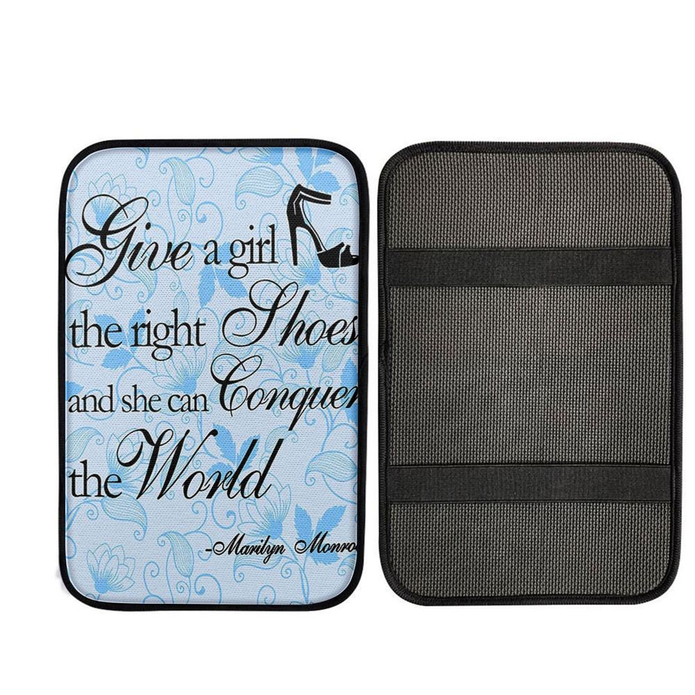 Give A Girl The Right Shoes Car Armrest Pad - Marilyn Monroe - Gift For Women, Teens Girls, Bff, Religious Car Interior Accessories